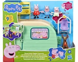Hasbro Peppa Pig caravan speelset met figuren en accessoires.