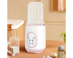 Chauffe-biberon, chauffe-biberon rapide, convient au lait maternel ou au lait en poudre, contrôle intelligent de la température avec arrêt automatique, rose.