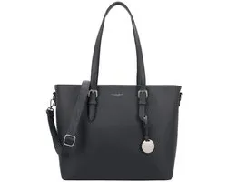 Flora & Co Clara Paris Schoudertas Dames - 15.6 Inch - Imitatieleer - Exclusief bij Van Os - Zwart