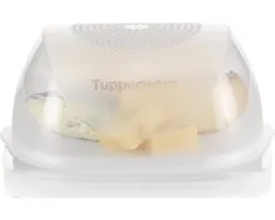 Tupperware CheeSmart Square- Kaasdoos (22x20x10)- Kaashouder - CondensControl-systeem - Plaatsbesparend - transparant kaasstolp - Vaatwasserbestendig - Behoudt frisheid en smaak