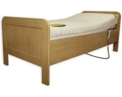 Bedden Amsterdam BV -Lit électrique pour personnes âgées avec Matras Cocos chevaux en latex avec sommier à lattes électrique de 42 lattes - Medisch solide et exceptionnellement confortable - 90x200 - blanc