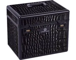 Imperial Riding - Grooming Box Shiny - Black / Black Croco