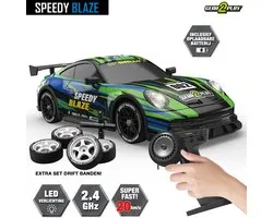 Gear2Play Speedy Blaze RC Auto 1:16 – Licht & Geluid – Incl. Oplaadbare batterij en extra set Banden