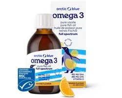 Arctic Blue - Omega 3 Visolie - KIDS - Sinaasappel - vitamine D - MSC - 150 ml
