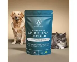 Aligma Spiruline Bio en Poudre : le complément nutritionnel plein de nutriments essentiels pour votre animal (de compagnie) ! - 500 grammes