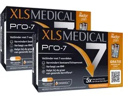 2 x XLS Medical Pro - 7 capsules - Perte de poids 5 fois plus rapide, brûle-graisses et perte de poids saine - 2 x 180 capsules
