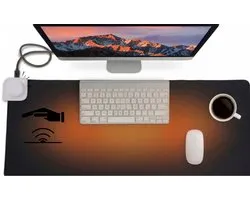 Caryota Verwarmde Muismat - Verhitte Bureau Onderlegger - 35°C Tot 60°C - Lichaamsdetectie - Auto-Sleep Functie - 80 cm x 33 cm - Temperatuur Display