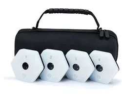 Reaction lights Reaction X Reactielampen Pro-versie - 4 stuks incl. USB oplaadkabel + Hardcase + extra ophang accessoires - training reactiesnelheid & behendigheid - geheugentraining - Alternatief Blazepod