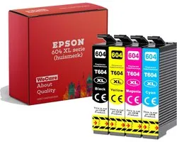 4-pack 604 | Geschikt voor Epson 604XL inktcartridges - voor Epson Expression Home XP-2200 - XP-2205 - XP-3200 - XP-3205 - XP-4200 - XP-4205 - WF2910DWF - WF2930DWF - WF2950DWF
