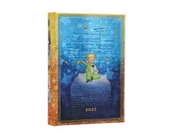 2027 Saint-exupery, The Little Prince (embellished Manuscripts Collection) Mini 12-month Hardcover Dayplanner (elastic Band Closure) Daily