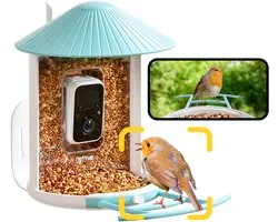 Birdfy Feeder 1 – Nichoir rechargeable avec caméra – Mangeoire à oiseaux suspendue – Reconnaissance des oiseaux par IA