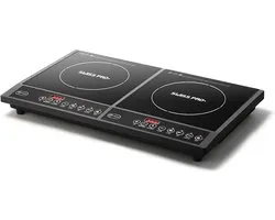 Dubbele inductie kookplaat - 2 pits - Swiss Pro+ SP-DIP2000.2-compacte kookoplossing-vakantieverblijven