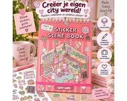 Craft Sensations Sticker Scene Book – City Life – 20 Stickervellen – Creatief Stickerboek – Activiteitenboek voor Kinderen