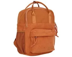 New Rebels Ribbi Juno Handel Backpack mini – Ribstof 900D Polyester 13L Lichtgewicht & Comfortabel – 23x10x31 cm – Dames & Heren Rugzak Coffee Brown
