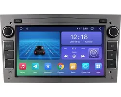 Opel Android 10 Navigatie  2gb / 32 gb   Multimediasysteem voor Astra Antara Vectra Corsa Combo Meriva Vivaro Zafira Signum Tigra Twintop Grijs