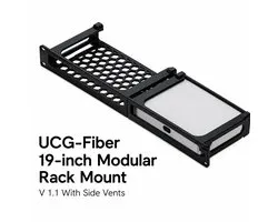 19 inch rackmount geschikt voor Ubiquiti UniFi UCG-Fiber Cloud Gateway - Modulaire montagebeugel voor serverkast - Zwart