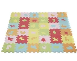 PIPIPOXER Multicolor Speelmat -Speelkleed - Foam - Opvouwbaar - 96x96cm - 36-delig Puzzel van Schuim Vloer Tegels- Kinderen - Babyshower - Multicolor - Educatief Speel Kleed - Dierenstijl