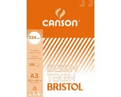 Canson tekenblok Bristol formaat 297 x 42 cm (A3)