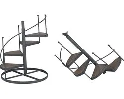 Support de plantes décoratif en fer forgé, style européen, pour pots de fleurs intérieurs et extérieurs, 9,2 x 56 cm, idéal pour balcon et salon