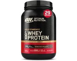 Optimum Nutrition Gold Standard 100% Whey Protein - Double Rich Chocolate - Proteine Poeder - Eiwitshake - 900 gram (28 servings)