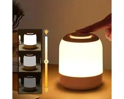 OYLCDI Nachttischlamp LED Nachttischlamp LED Nachtlicht - Dimbaar Sfeerlamp - LED Vast Geïntegreerd - Wit Licht - Warm Licht - Neutraal Licht - Met Batterij - USB Oplaadbaar - Met Touch-Sensor - Draagbaar Nachtlampje Voor Kinderen/Volwassenen