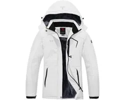 Dames Winterjas Waterdicht Outdoor Fleece Ski Jas met Afneembare Capuchon