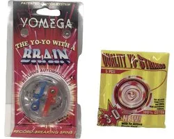 jojo met set van 5 touwtjes Yomega YoYo with a Brain - Professional Beginner Trick Yo Yo with Ball Bearing