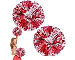 Cheerleadingpompons - 2 stuks glanzende meisjespompons - Lichtgewicht prestatierekwisieten - Dans- en sportkostuumaccessoire | Party - school - cheer squad-evenementgebruik