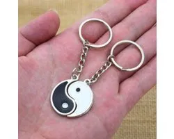 Vriendschapssleutelhanger / Yin Yang Sleutelhanger / Best Friends Forever Keychain / BFF / Soulmates / Tweelingzielen / Spiritueel / Taoïsme / Dualiteit / Feng Shui