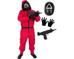 FUNIDELIA Déguisement Squid Game avec masque et arme - Squid Game - Taille : L/XL