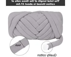 500g Thick Wool for Hand Knitting - Length 25m - Bulky Yarn Wool for Crochet - DIY Hand-Thick Knitted Blanket - Embroidery Throw Sofa Blanket - Dark Grey