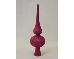 ZoeZo Design - Cimier de sapin de Noël - topper - Cimier de Noël - paillettes - rouge - violet - petit topper - H 20 cm - Ø 6 cm - verre