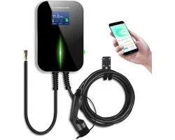 Chargeur BESEN 11 kw Wallbox EV | phase 3 - 16A | Câble de charge de 6 mètres type 2 | Station de recharge Smartcharge | APP - Bluetooth - IOS - Android