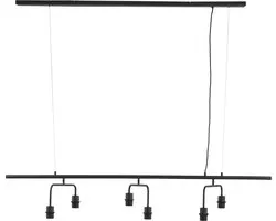 Light & Living Hanglamp Edisa 6-Lamps - Mat Zwart