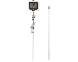 Thermometer - Rotating Screen Probe Temperature Tester, Pot Clip Kitchen Measuring Instrument, Accurate Culinary Heat Monitor | Baking Confectionery, Brewing Projects, Deep Frying