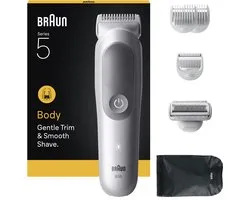 Braun Body Groomer Series 5 BG5550 +6 Verzorgingstools - Trim & Scheer Haar - Waterdicht - Grijs