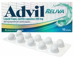 Advil Reliva Liquid Caps 200mg - 1 x 10 capsules