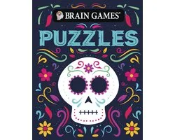 Brain Games - Take-Along- Brain Games - Take-Along - Puzzles (Sugar Skull Design - Day of the Dead and Halloween)