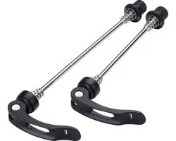 BBB Cycling Quick Release Set WheelBlock - Lichtgewicht Snelspanners Fiets - Voor- en Achterwiel - Aluminium - 100mm 135mm - BQR-01