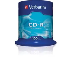Verbatim 43411 CD-R 80 disc 700 MB 100 stuk(s) Spindel