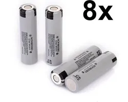 Panasonic 18650 NCR18650BD 10A 3.7V 3200mAh - Flat Top - 8 Stuks
