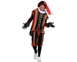 Piet velours Bilbao rood/zwart (mt L)