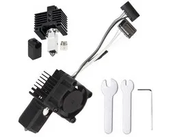 0,4 mm gehard stalen hotend-kit voor Bambu Lab X1 Carbon/X1/X1C/P1S/P1P printers, geheel metalen hot end-nozzle met ventilator, inbussleutel, 550°C hoge temperatuur, vervanging voor