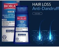 Bioblas Shampooing Antipelliculaire et Chute de Cheveux 360 ml (Menthol et Complexe B19)