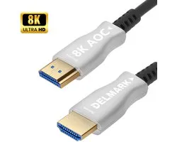 Delmark HDMI 2.1 Kabel - Glasvezel AOC Optical Fiber - 8K@60Hz / 4K@120Hz - 48Gbps - eARC & Dolby Atmos - 5 meter