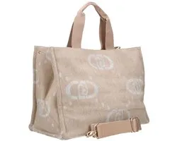 Liu Jo Shopper Dames - Schoudertas - Logo Print - Logo - Beige