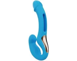 HoneyPlayBox - Harmony Duo App-bestuurde Strapless Strap-on - Blauw