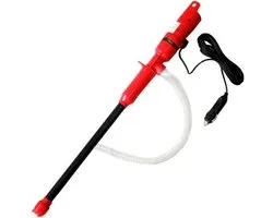 Pompe électrique portable 12V essence/diesel avec tuyau d'aspiration, pour réservoirs de liquide et étangs.