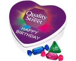 Nestlé Quality Street 160g "Happy Birthday" - 11 smaken - Geschenkdoos hartje met bonbons en toffees - Chocolade cadeau - Chocolade mix in tinbox