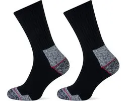 Teckel 6 paires de chaussettes de travail avec talon et pointe renforcés - noir - 47/50